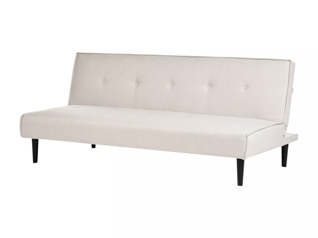Canapé-lit 3 places en tissu beige clair VISBY
