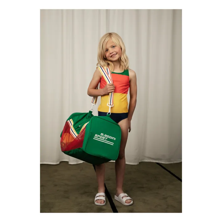 Mini Rodini Maillot de Bain Rayure Matière Recyclée | Rouge