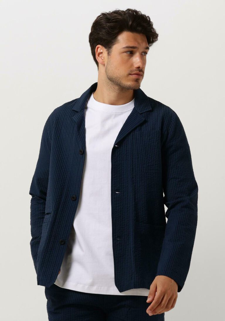 BUTCHER OF BLUE blauwe butcher of blue  worker seersucker blazer