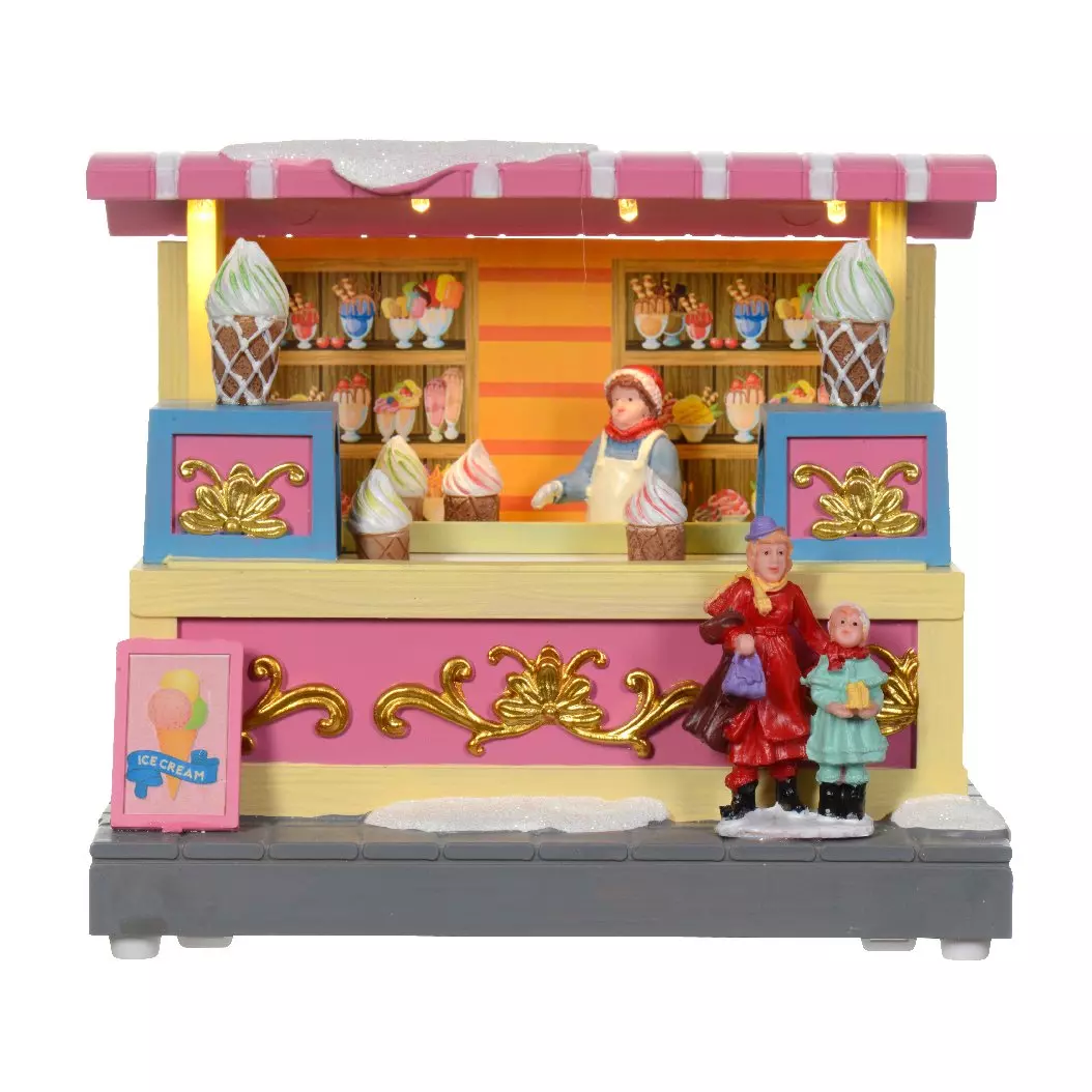Marchand de glaces illuminé à piles
