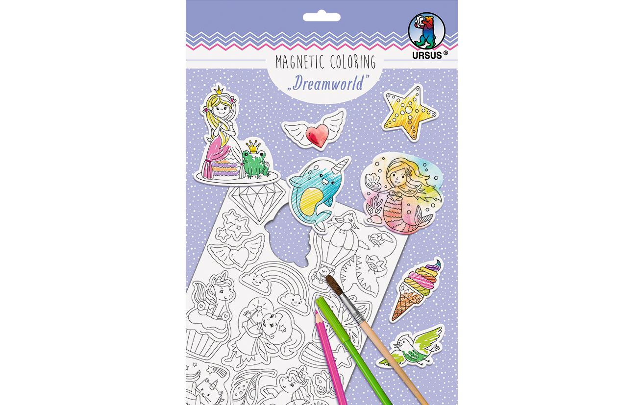 Magnetpapier Dreamworld A4, 100 g/m², 2 Stück, WeissMagnetpapier mit 30 verschiedenen Stanzmotiven zum Ausmalen