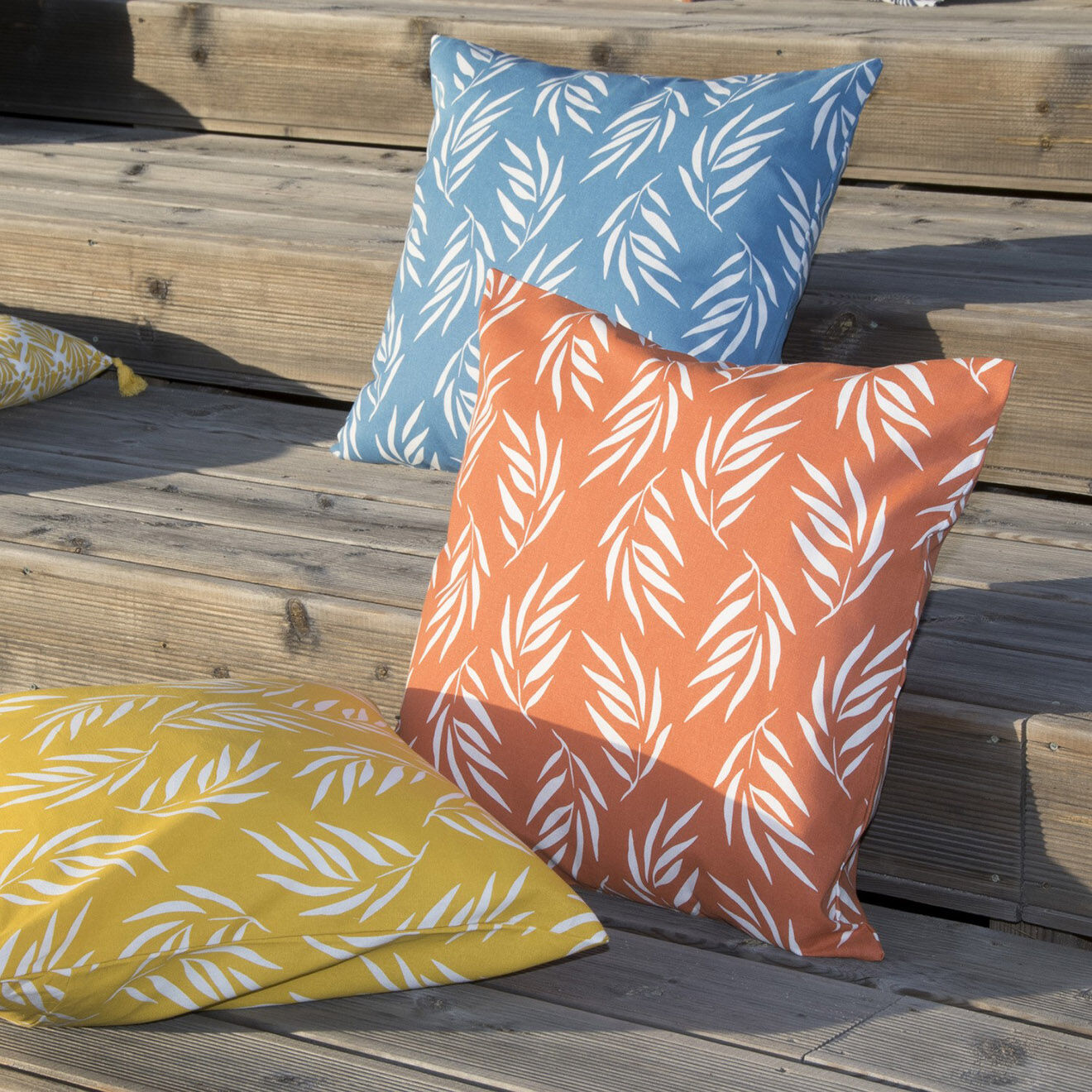 Febronie Housse de coussin d'extérieur Foliage terracotta - 50x50 cm