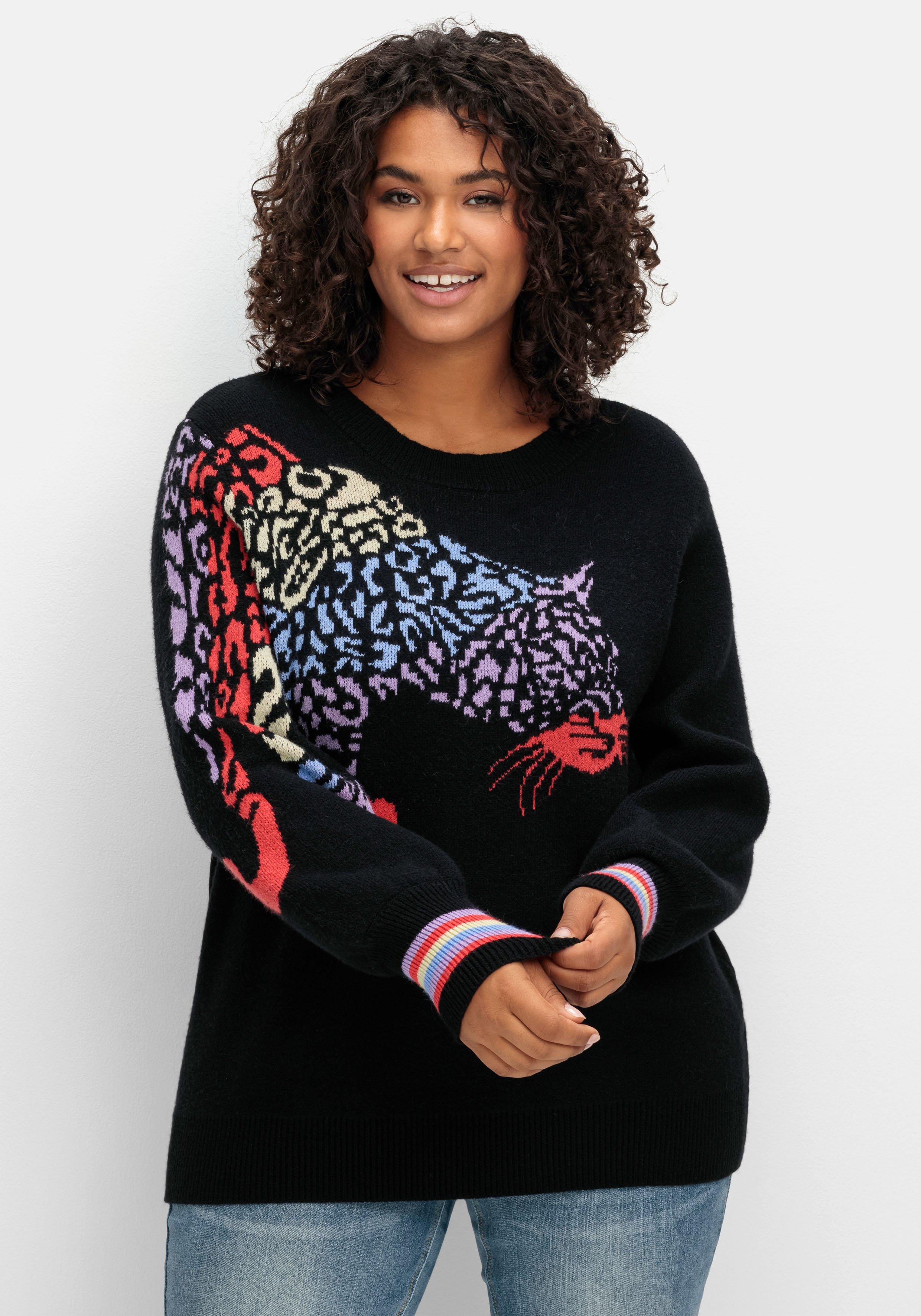 Pullover mit Animalmotiv und Ballonärmeln
