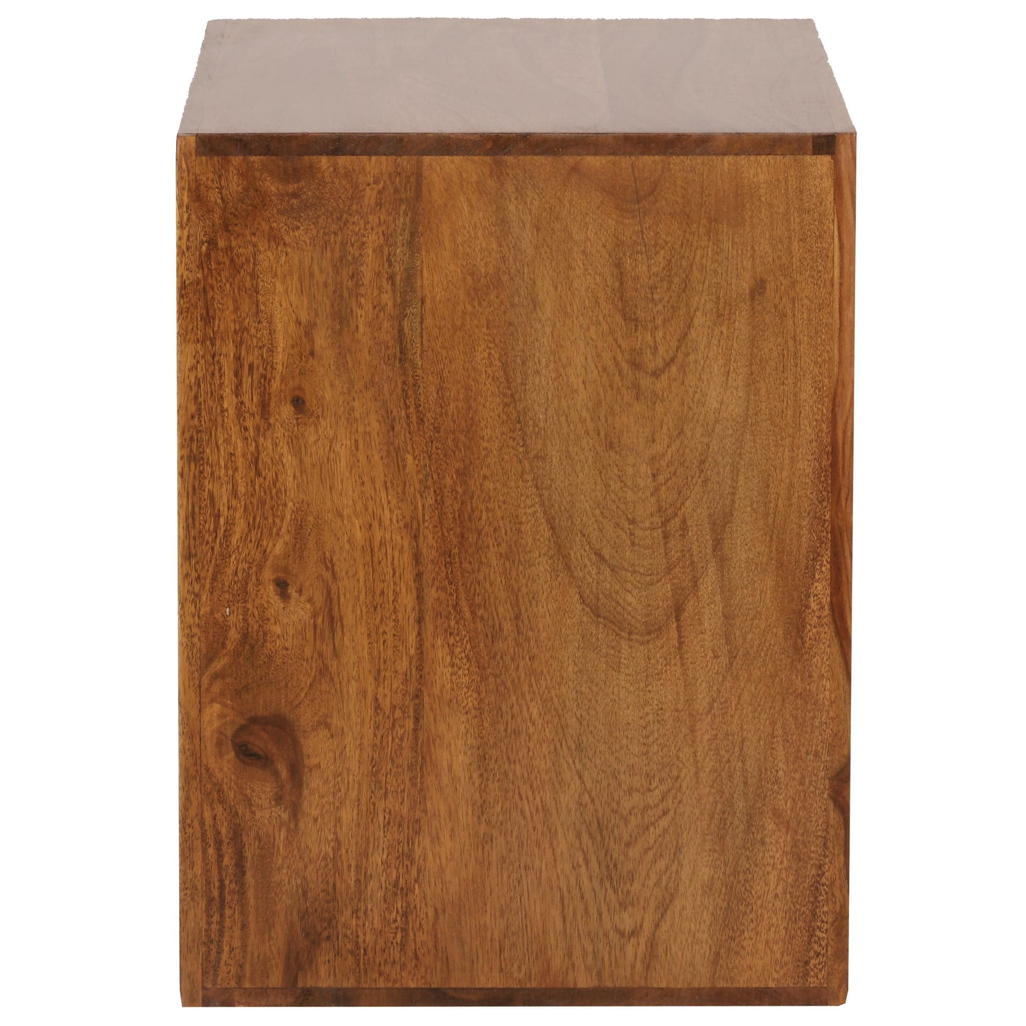 KADIMA DESIGN Sheesham Holz Standregal/Beistelltisch: Geradlinig, Handgefertigt, 44x44x33 cm.