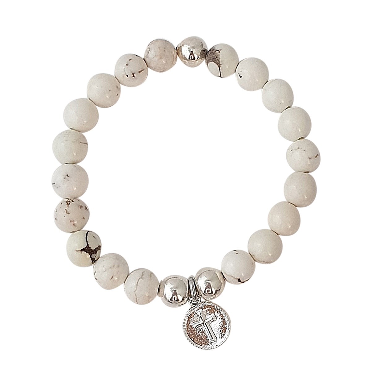 Bracelet pierres howlite marbré Serenity