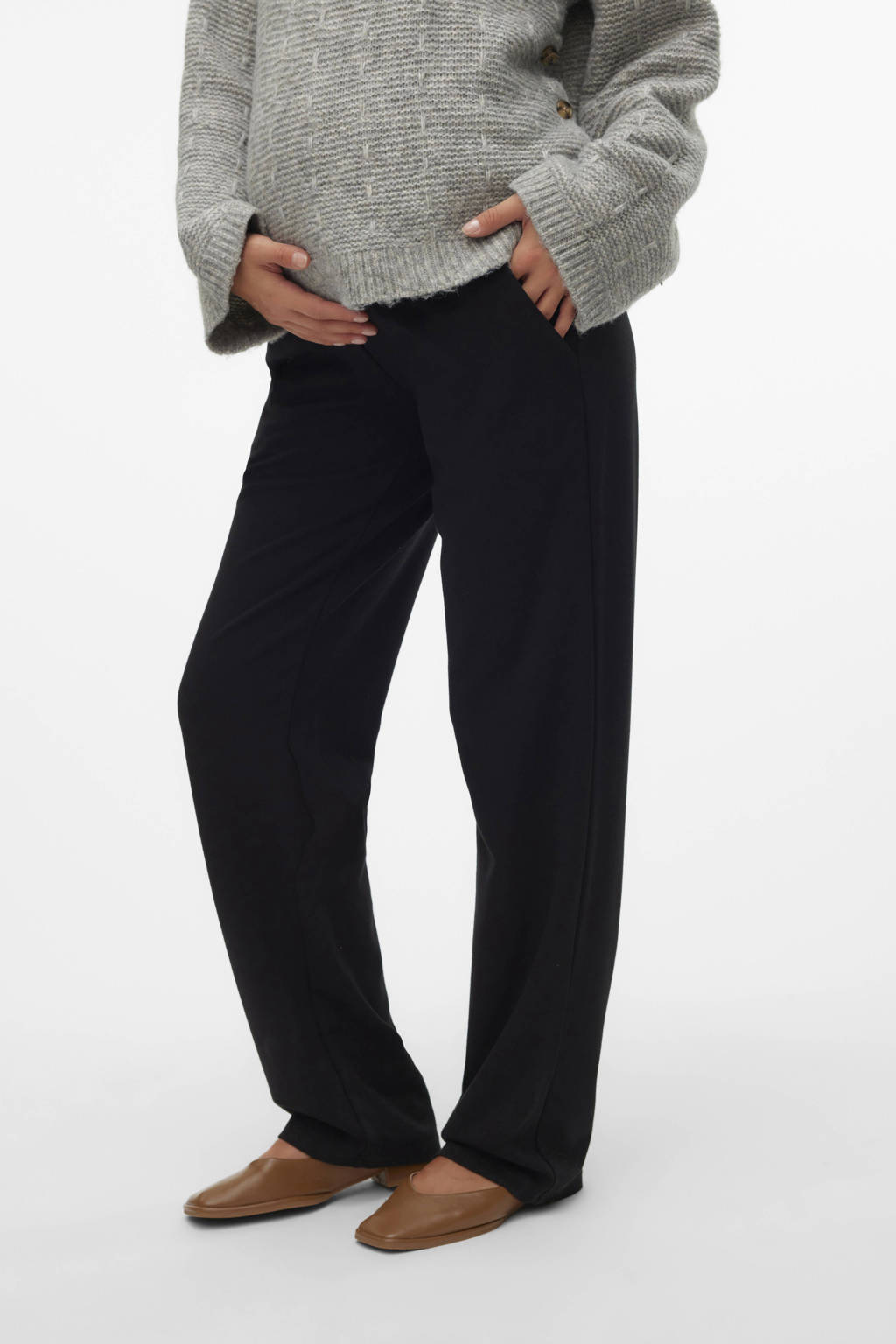 MAMALICIOUS slim fit zwangerschapstregging MLLIF zwart