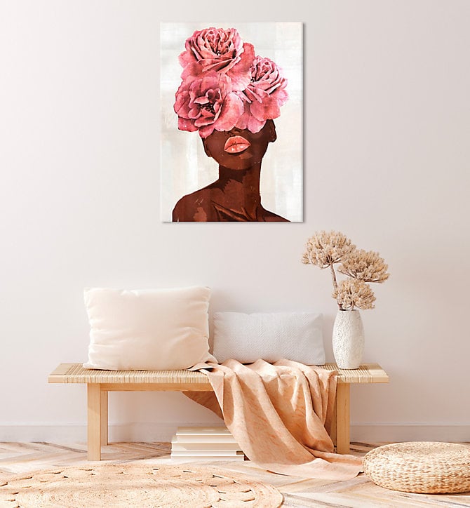 Toile camélias in the head 60 x 90 cm