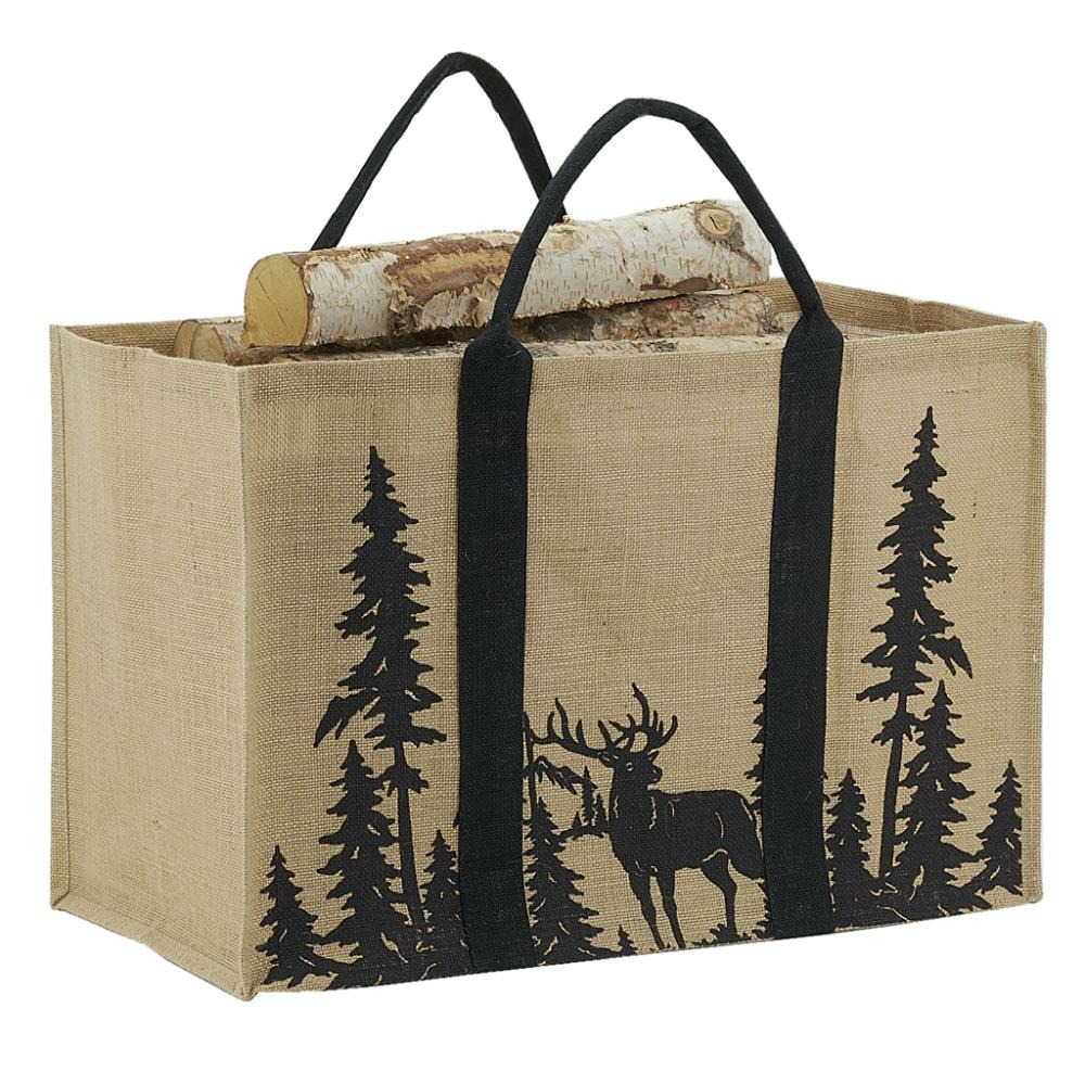 Sac à bûches en jute