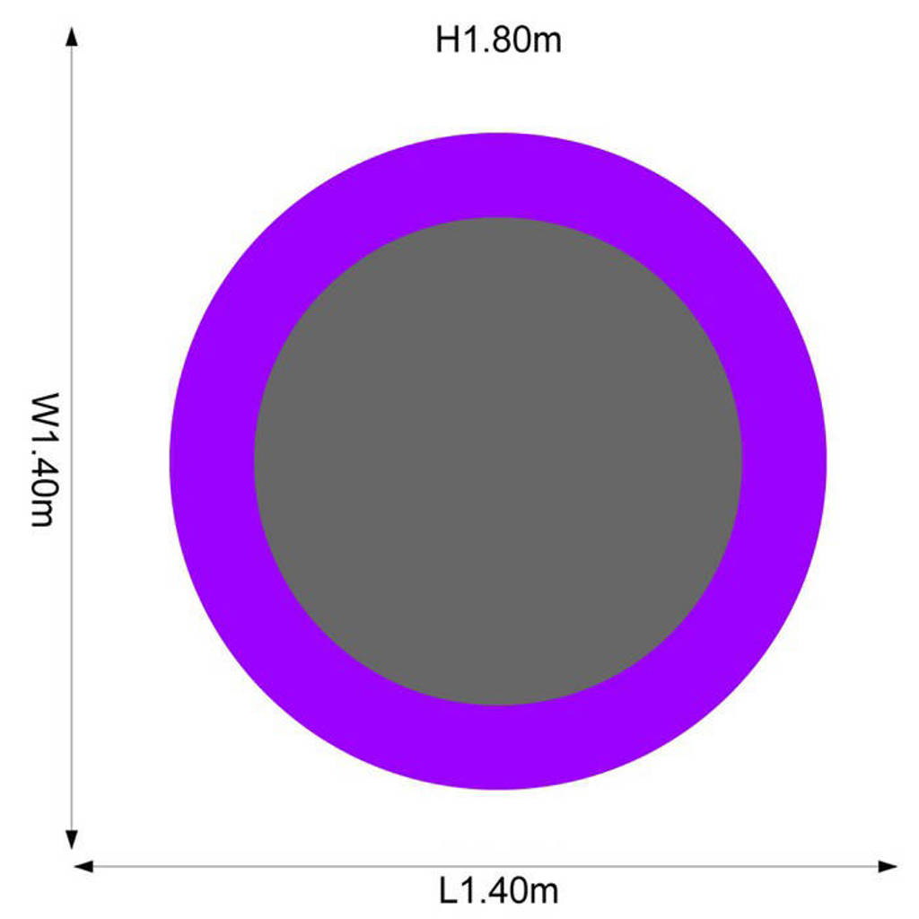 Junior trampoline met veiligheidsnet Ø140 cm