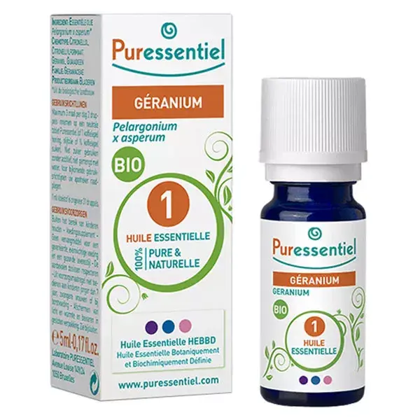 Óleo Essencial de Gerânio Orgânico Puressentiel 5ml