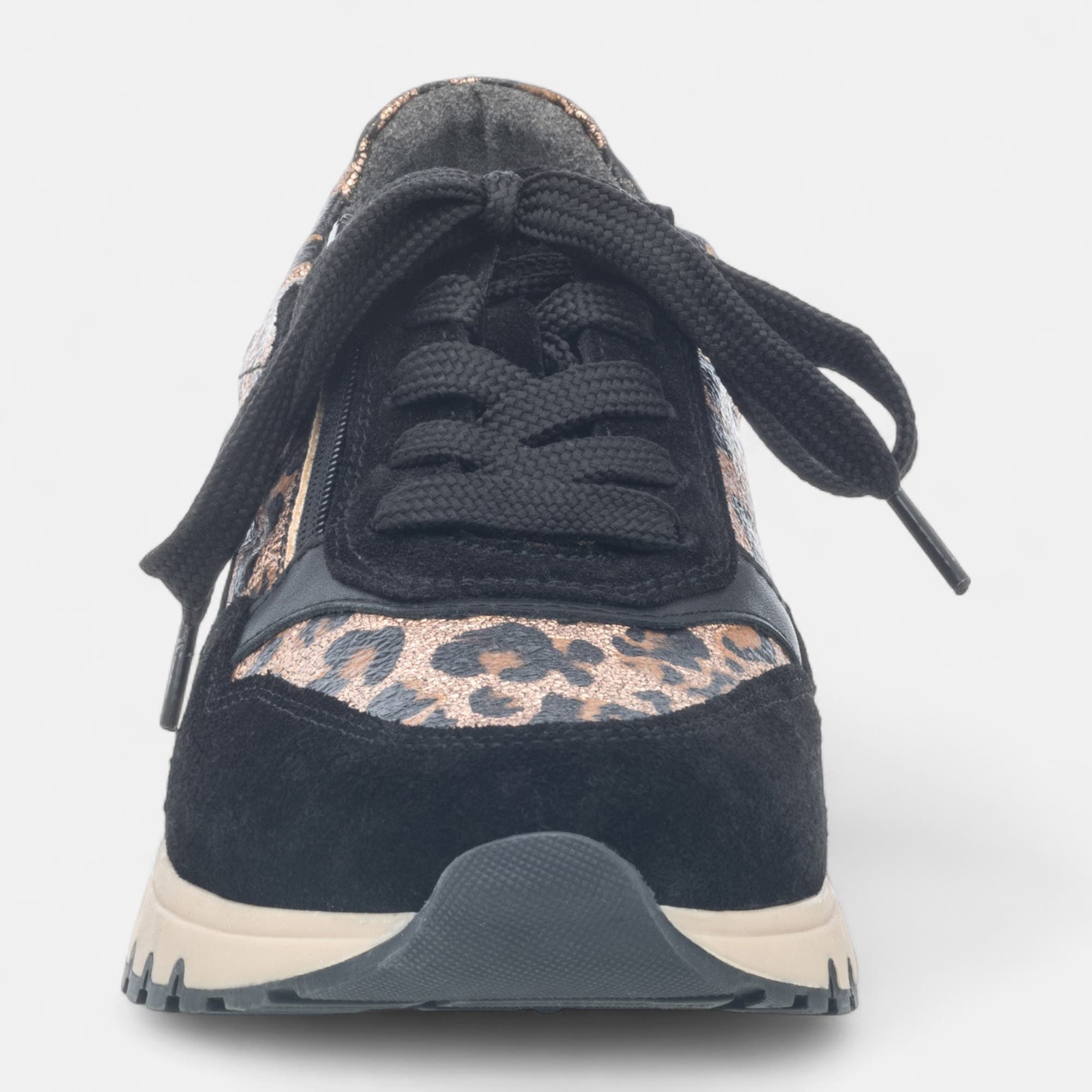 Baskets basses Femme en cuir noir