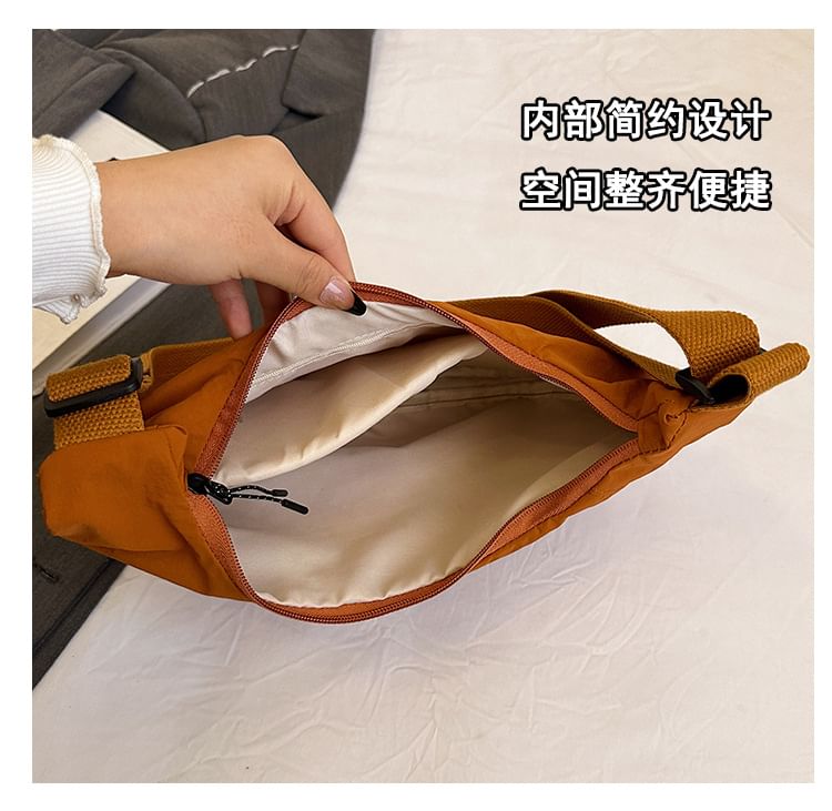 Hikuozy - Nylon Crossbody Tas met Ritssluiting