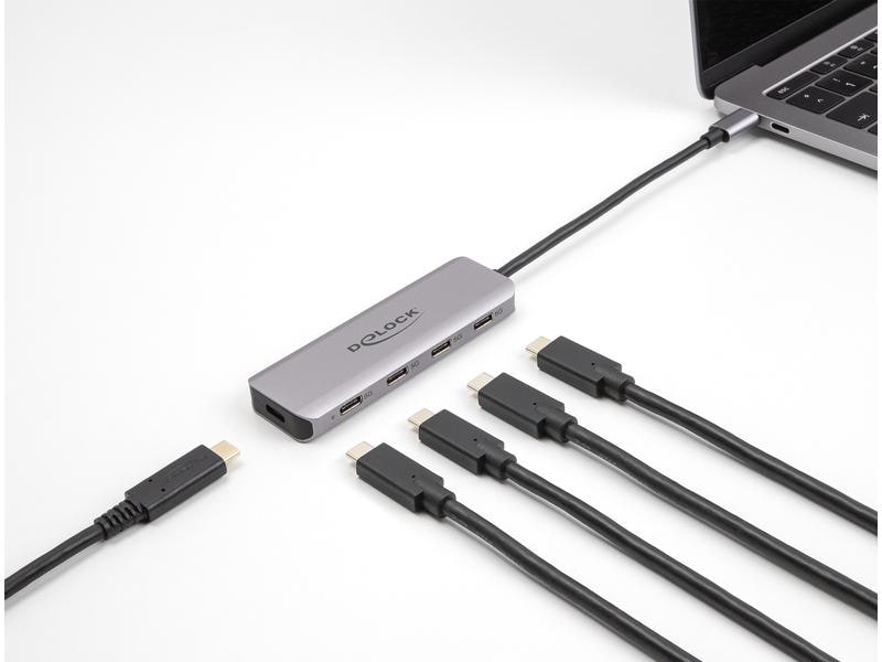 Delock USB-Hub 4x USB C 5Gbps USB Hub mit vier USB 3.0 Anschlüüssen