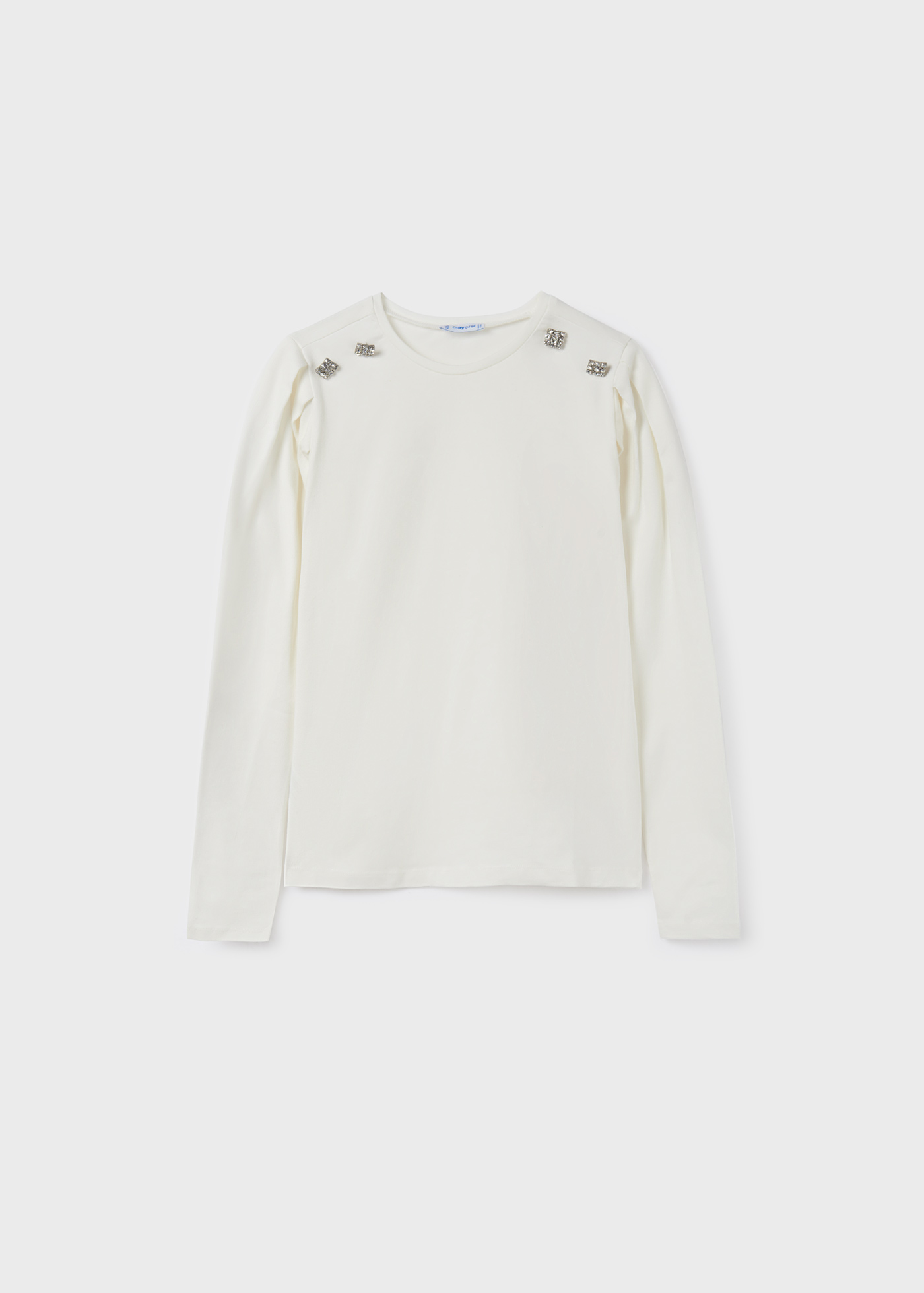 Camiseta feminina com mangas bufantes