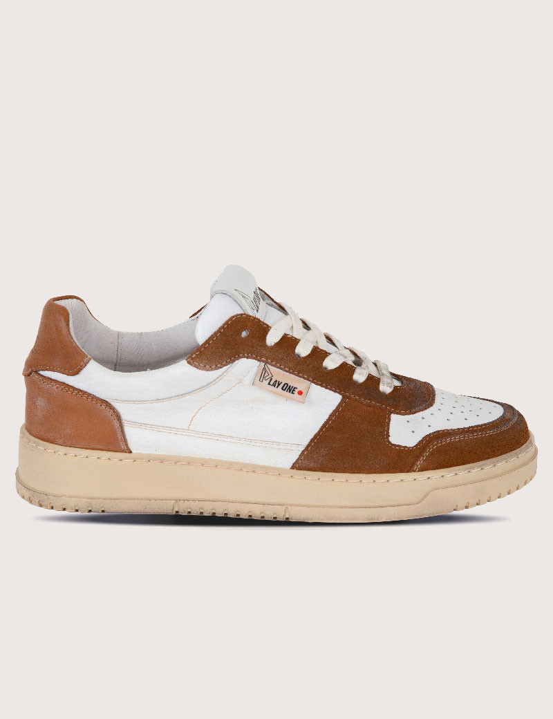 PLAY ONE BASKETS BASSES DUBAÏ BLANC CAMEL