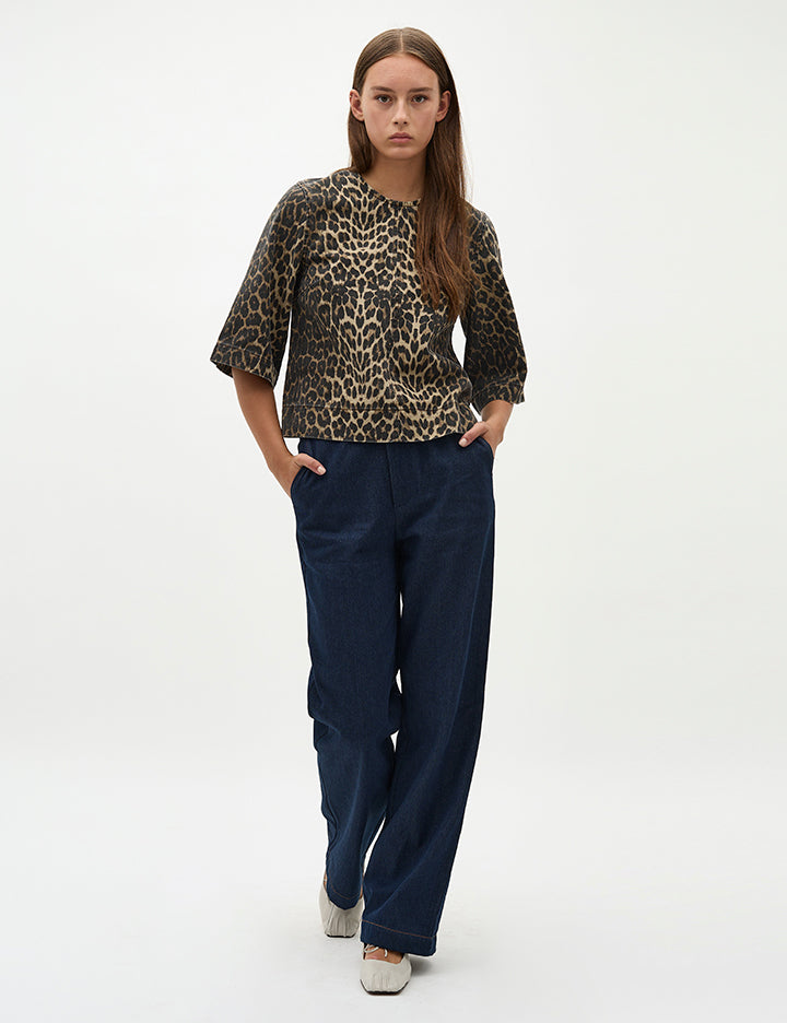 Global Funk  Ava-G denimtop - P35 Leopard mist
