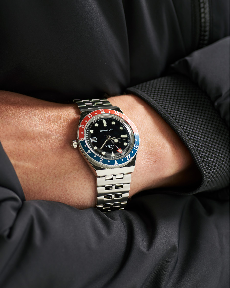 Timex Q Diver GMT 38mm Navy/Red