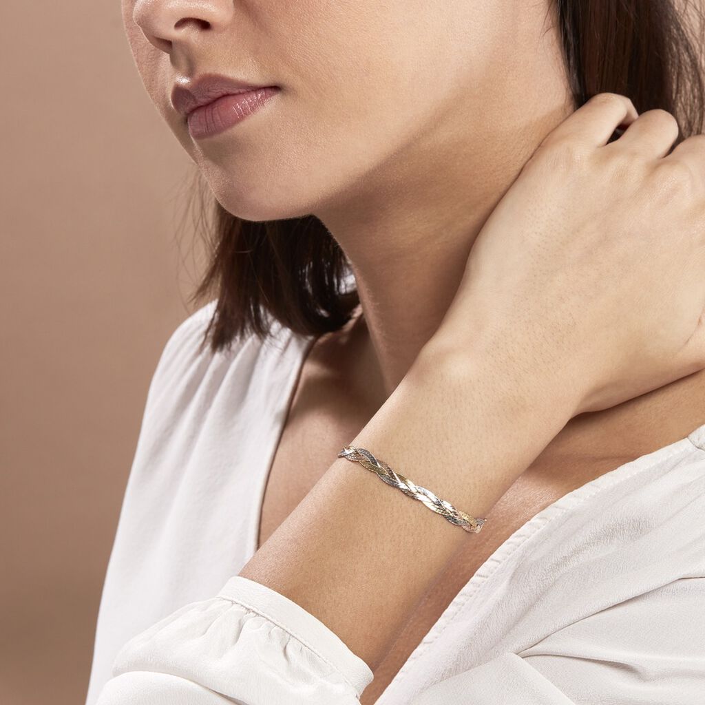 Bracelet Elae Argent Tricolore