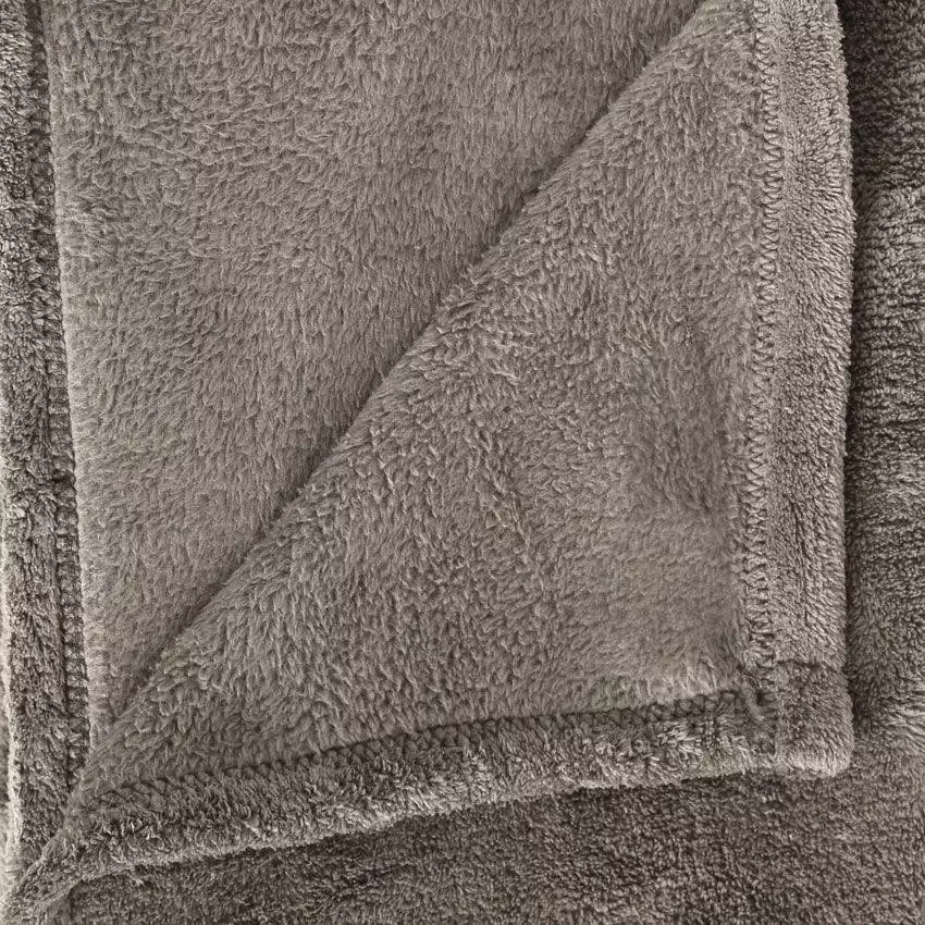 Plaid doux (180 cm) Tendresse Taupe
