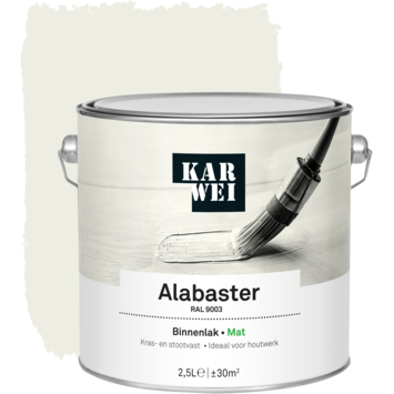 KARWEI binnenlak mat RAL 9003 alabaster 2,5 liter