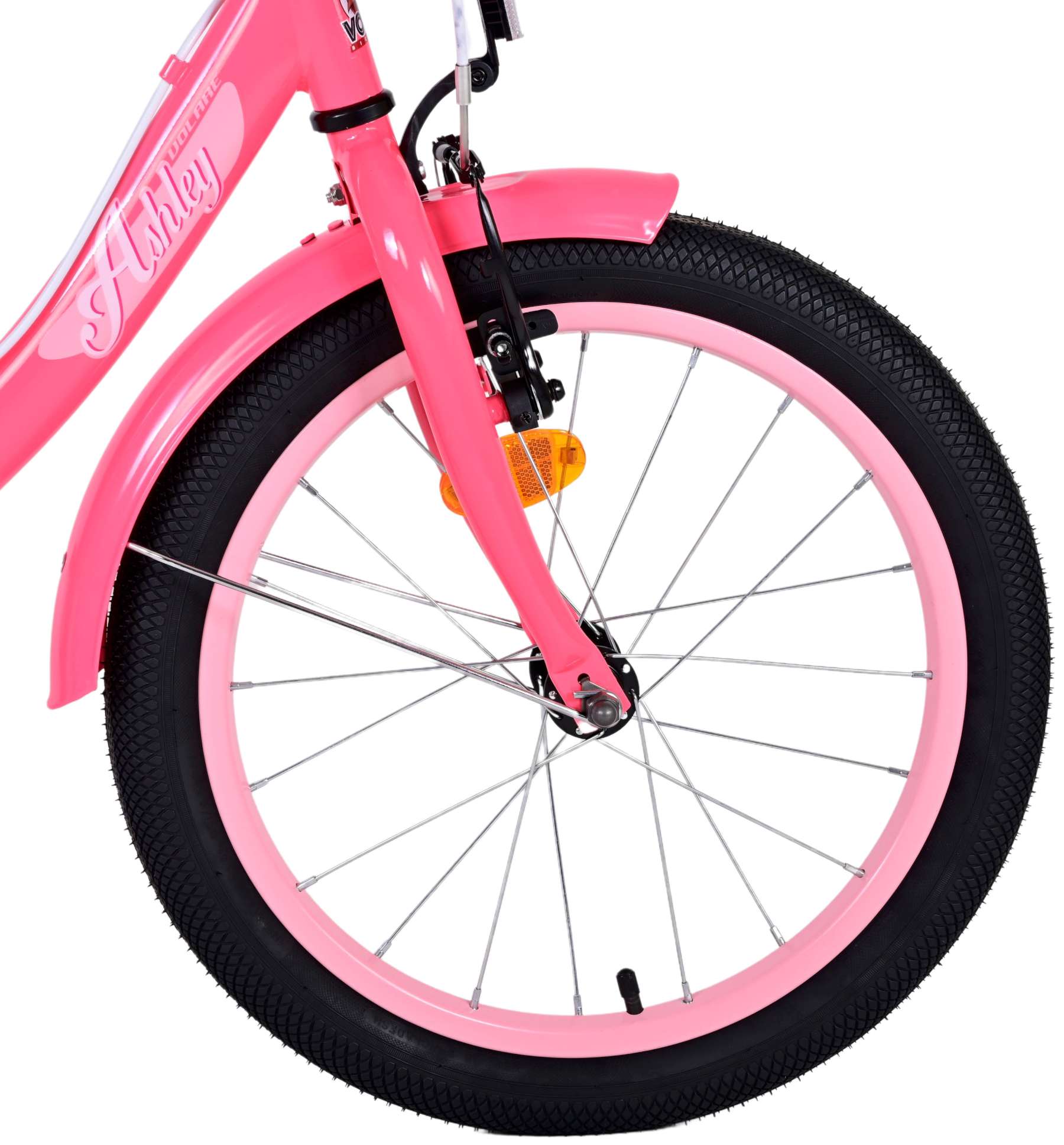 TPFSports Ashley Kinderfahrrad - Mädchen - 18 Zoll - Rücktritt + Handbremse - Rosa/Rot
