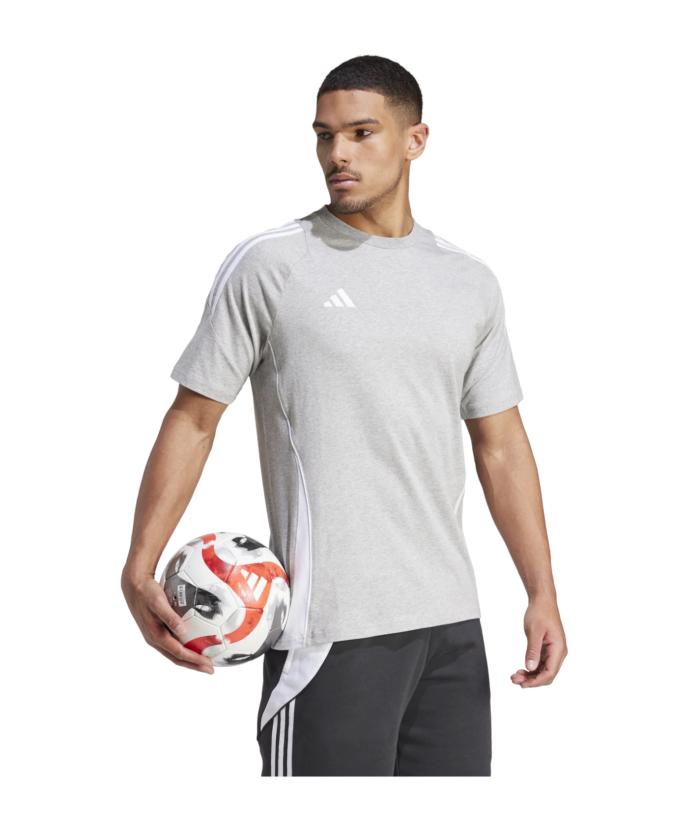 adidas Tiro 24 T-Shirt Grau Weiss