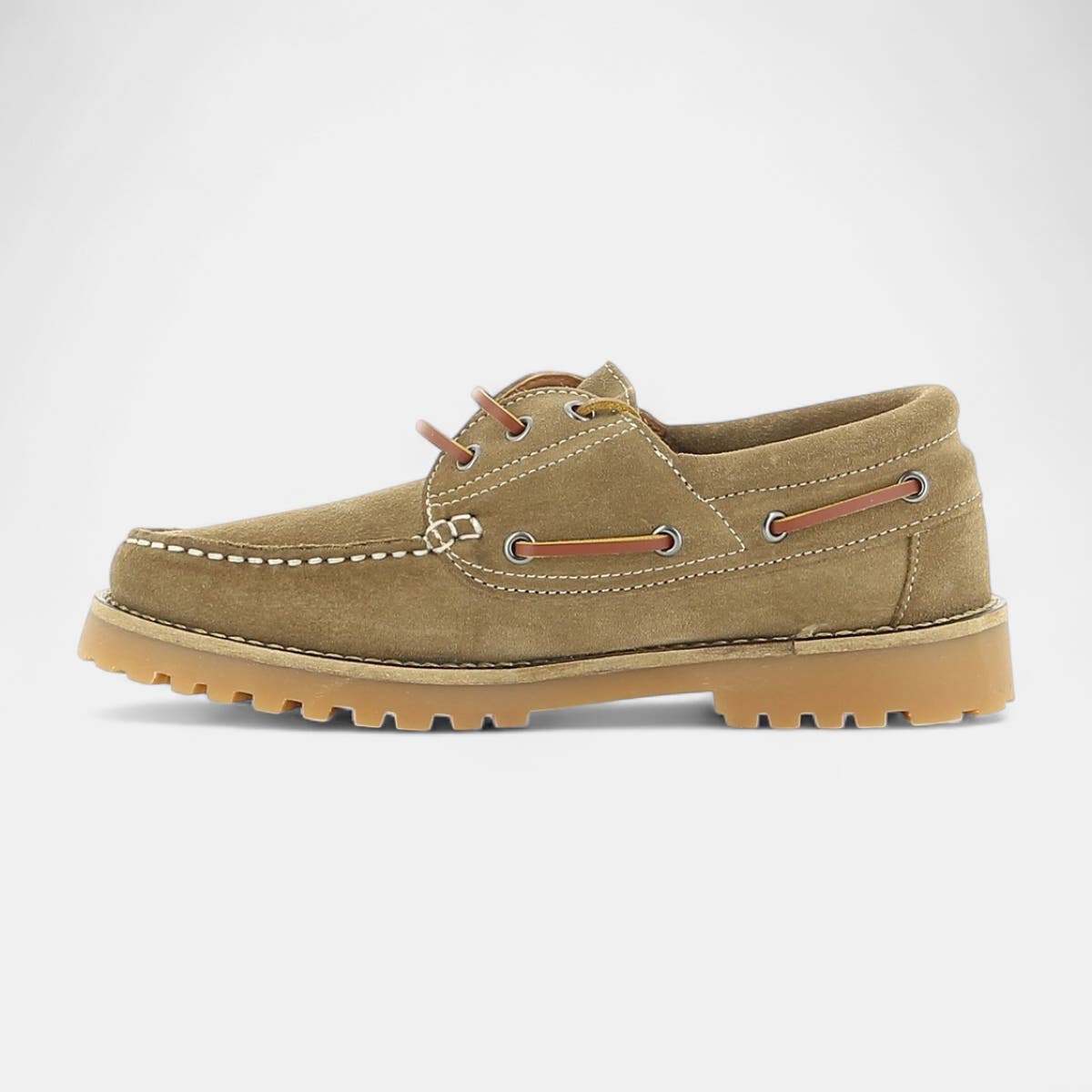 Mocassins Femme en cuir taupe