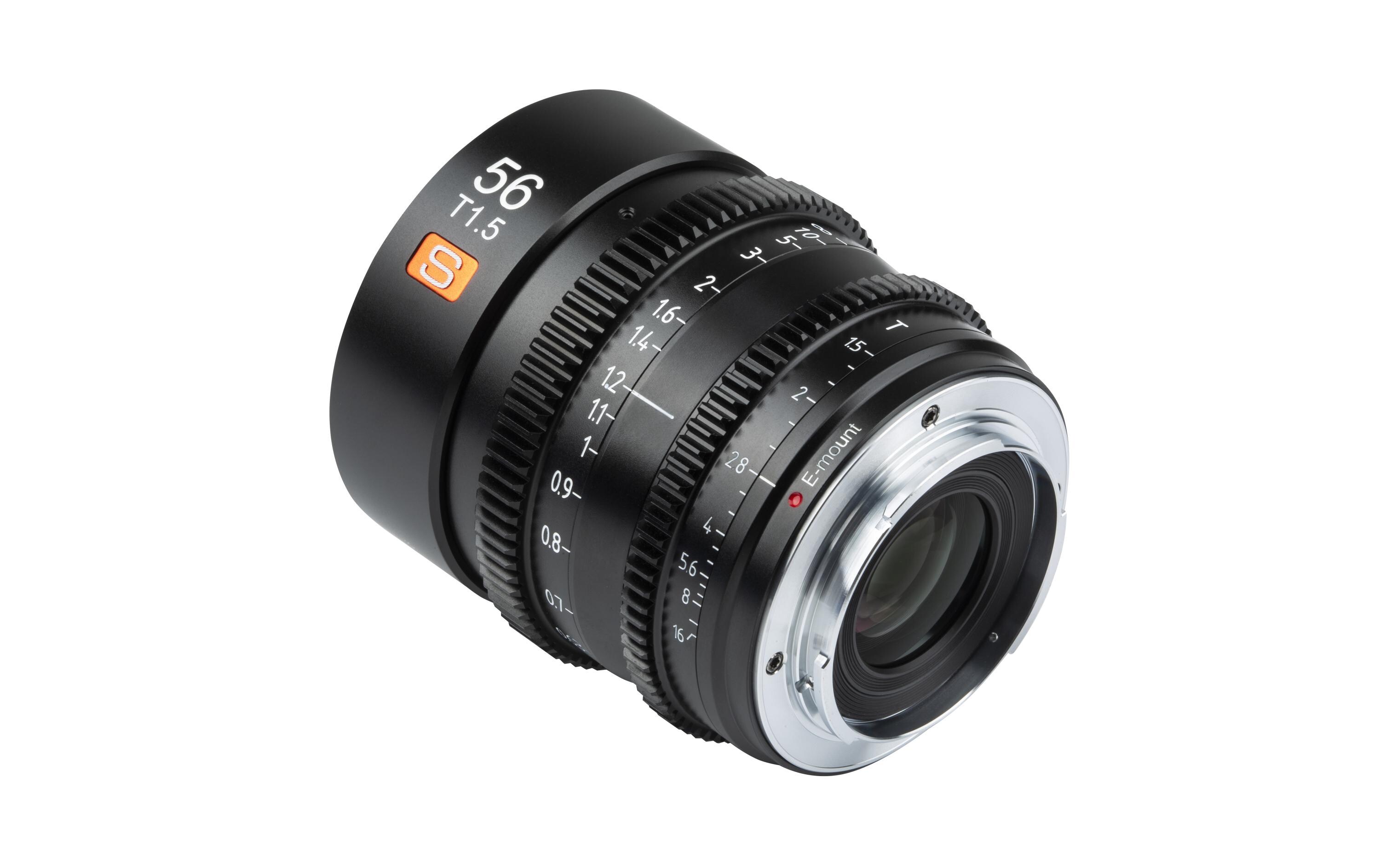 Festbrennweite S 56mm T1.5 – Sony E-Mount<br>56 mm E-Mount Professionelles Cine-Objektiv mit manuellem Fokus Kompakte, solide Objektivkonstruktion für die Filmproduktion