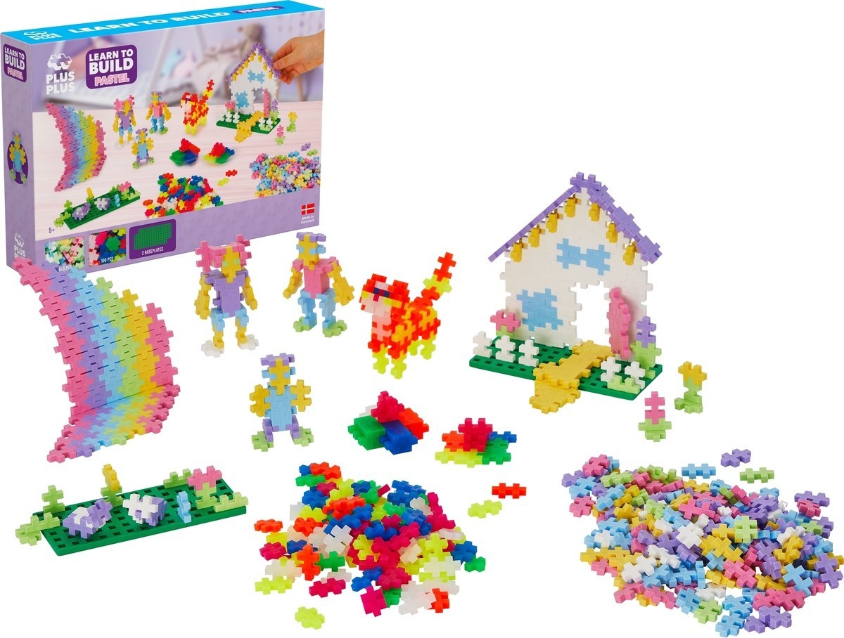 Plus Plus Learn to Build pastel (600 stukjes)