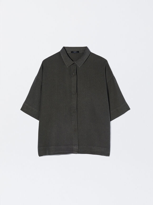 Camisa 100% Lyocell - Cáqui