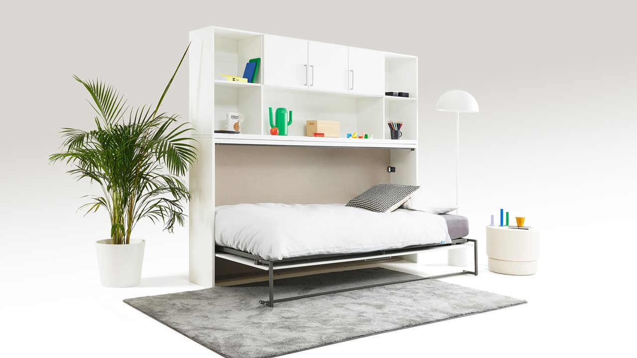 Opklapbed Albero met bovenbouw wit