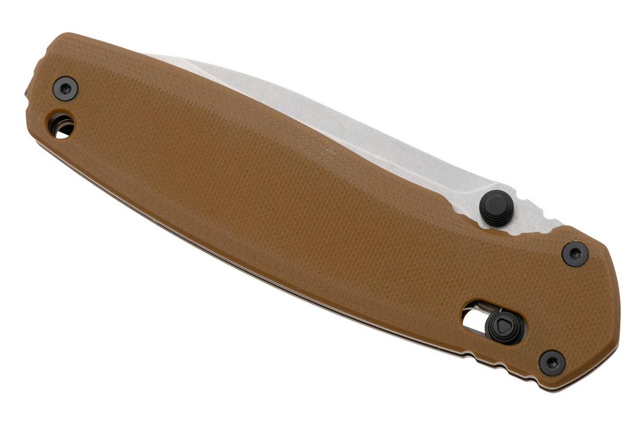 Kershaw Broadside 2052 Stonewashed D2, Tan G10, zakmes