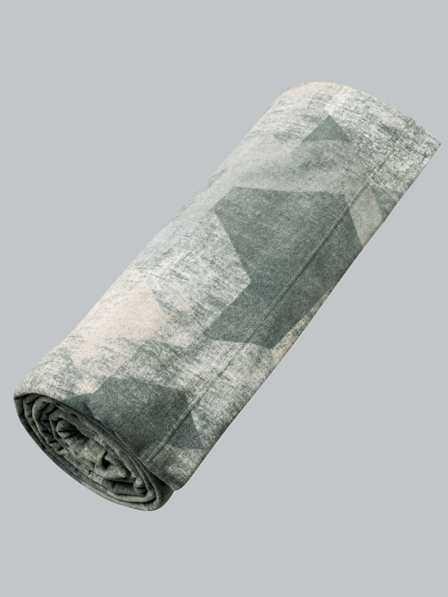 Fleece-Decke mit Allover-Print Anthrazit