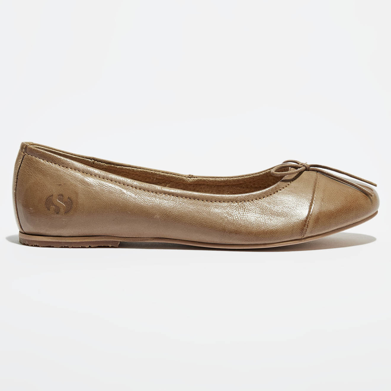 Superga Ballerines en cuir taupe