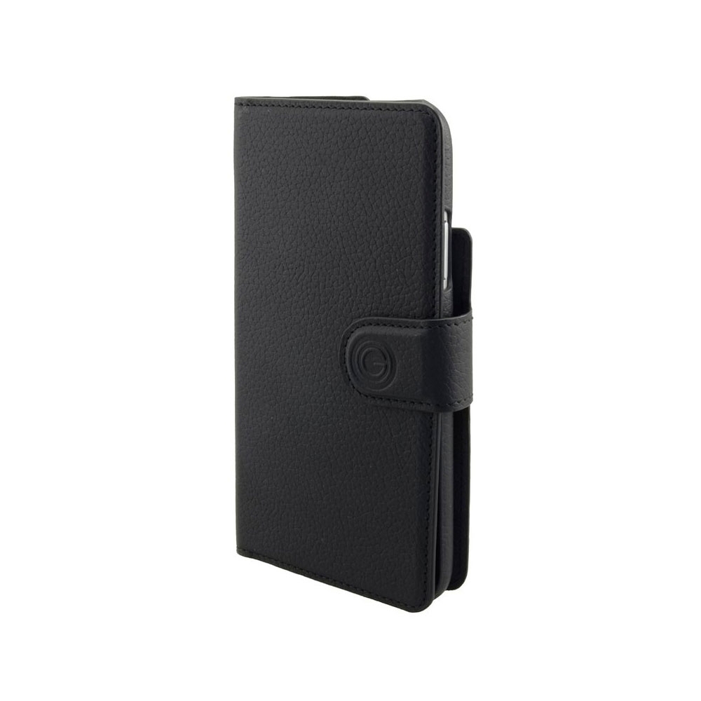 2in1 iPhone 12 / iPhone 12 Pro Echtleder Magnet Wallet Case Tasche Flip Cover (JOSSIP12_6.1-M01) - Schwarz