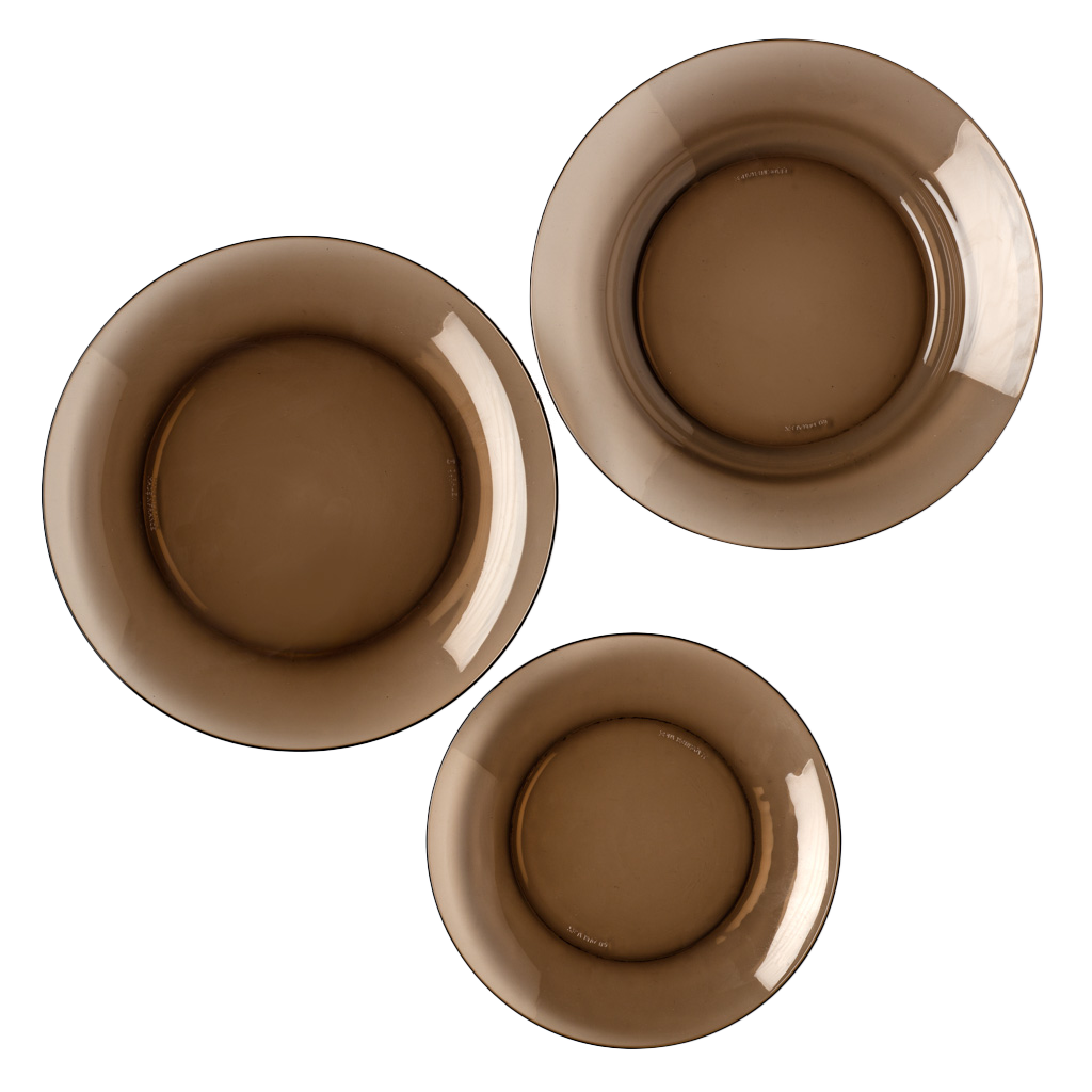 Lys - Set 18 pièces Assiettes en verre transparent