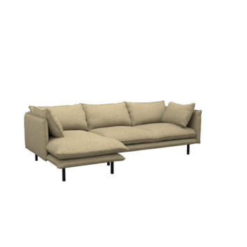 KARWEI hoekbank Gayle taupe met verlenging links