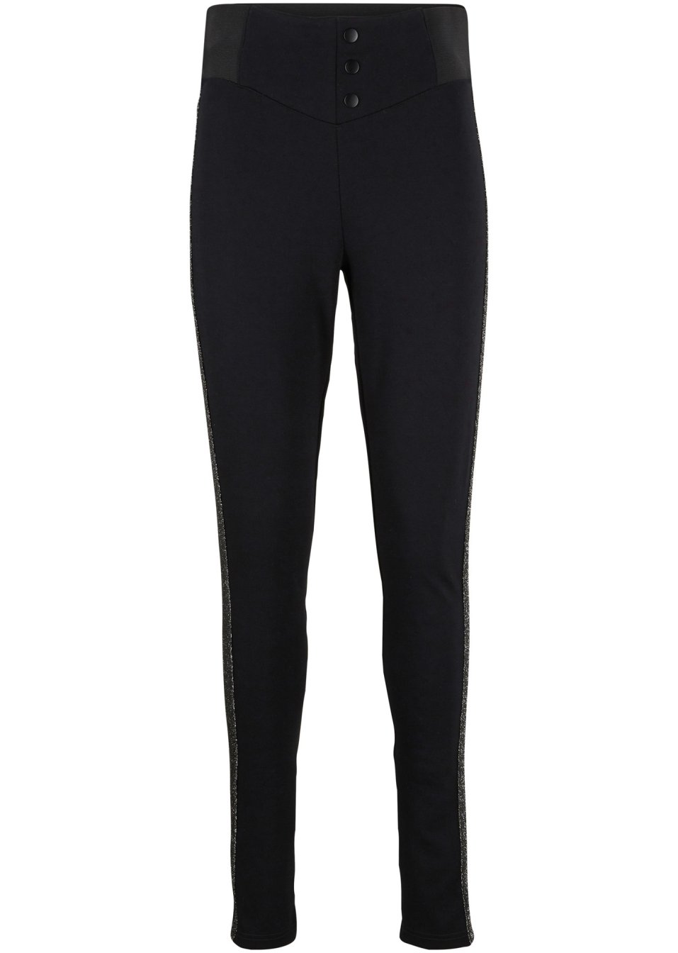Legging en Punto di Roma avec galon latéral brillant