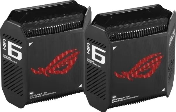 ASUS ROG Rapture GT6 - Wi-Fi-system - (2 routere) - op til 5800 sq.ft - mesh 1GbE, 2.5GbE - Wi-Fi 6 - Dual Band