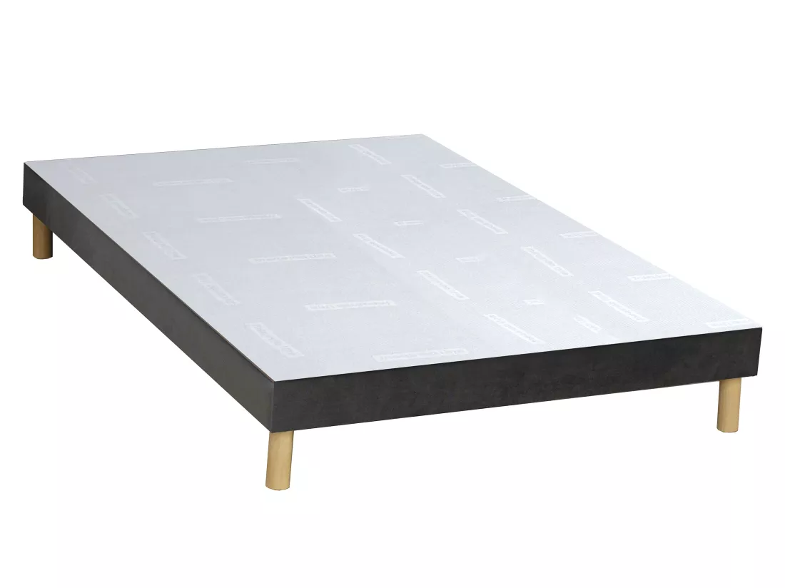 Ensemble 140 x 190 cm sommier velours + matelas hybride ressorts ensachés 7 zones et mémoire de forme ép.25cm - TIAMAT de YSMÉE