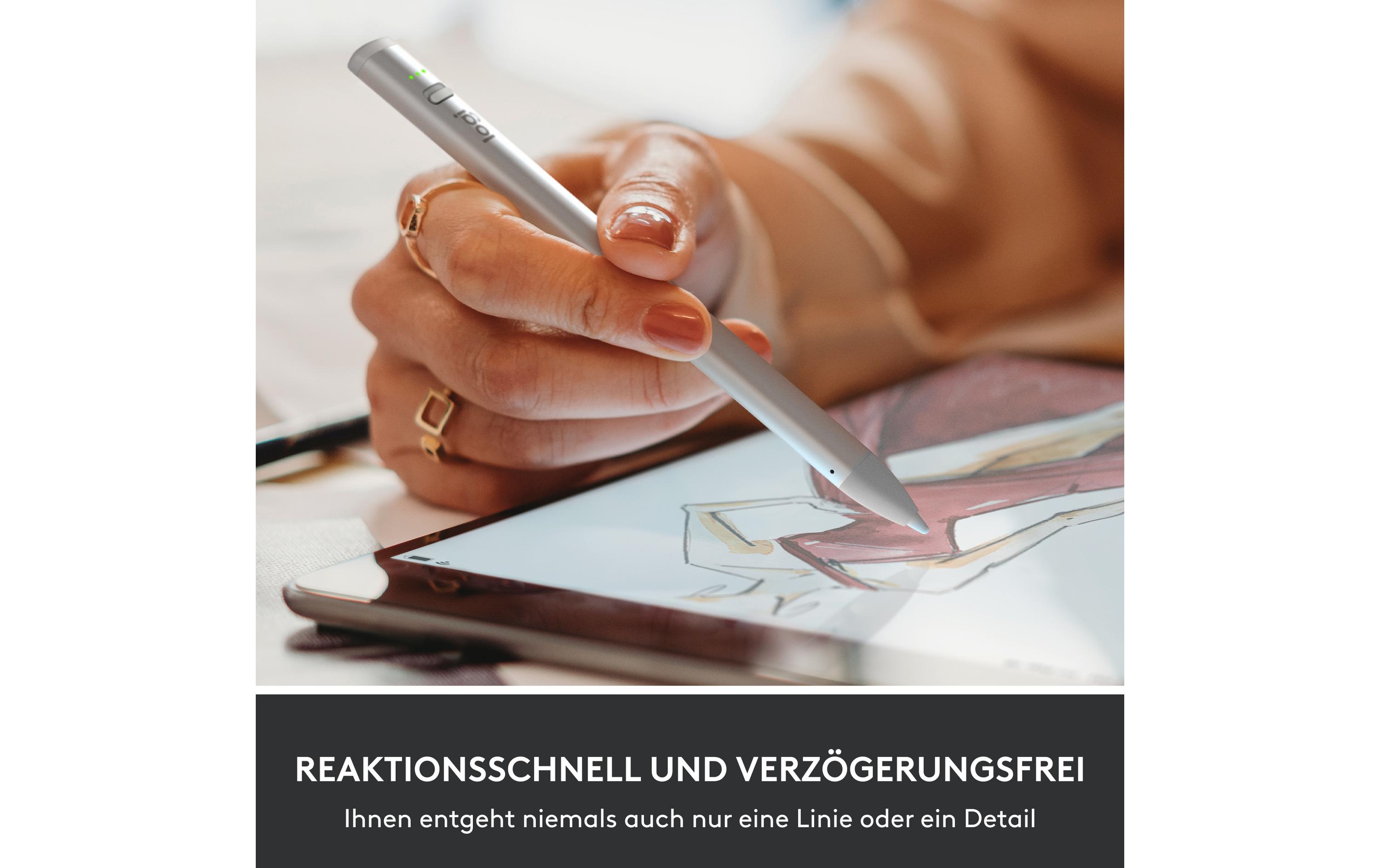 Eingabestift Crayon SilberDigitaler Zeichenstift für iPad mit USB-C-Ladeanschluss