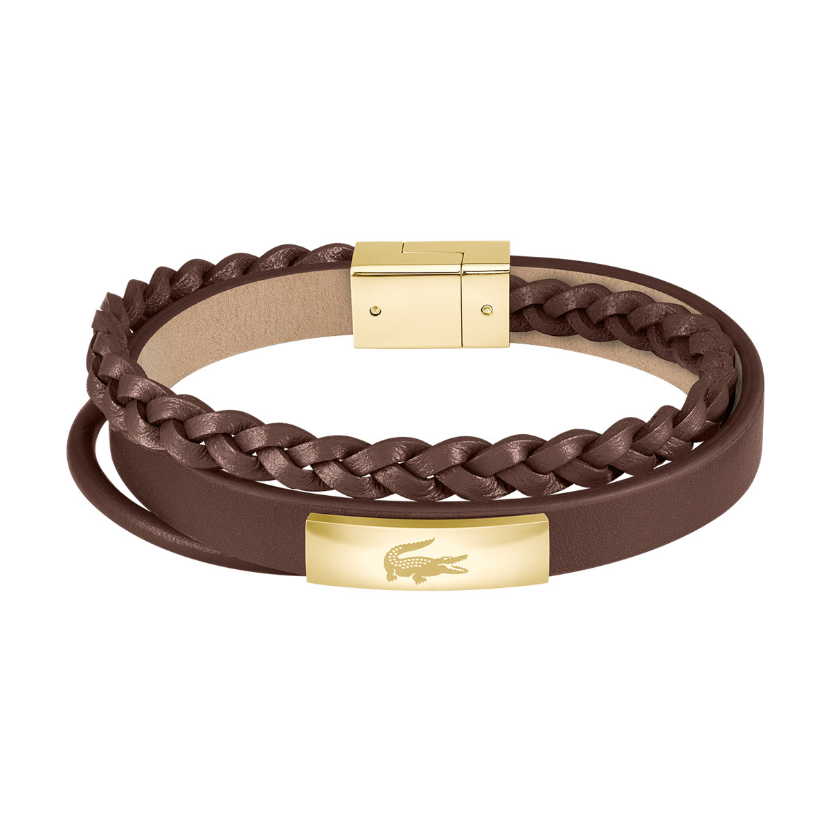 Bracelet LACOSTE cuir doré