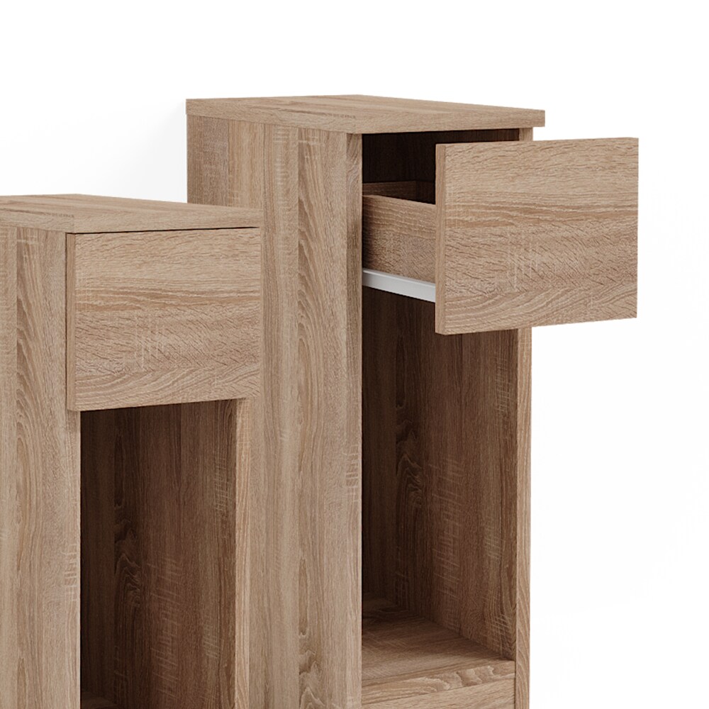 Vicco Nachttisch Enton sonoma, Schlafzimmerkommode 20x60 cm 2er Set