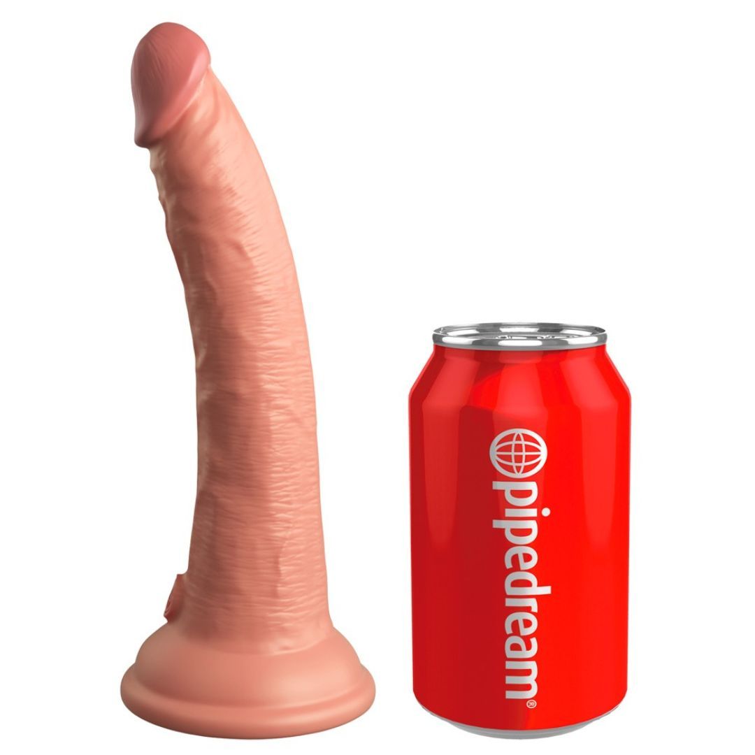Naturvibrator „7“ Vibrating + Dual Density Silicone with Remote“ | 10 Modi, Fernbedienung |