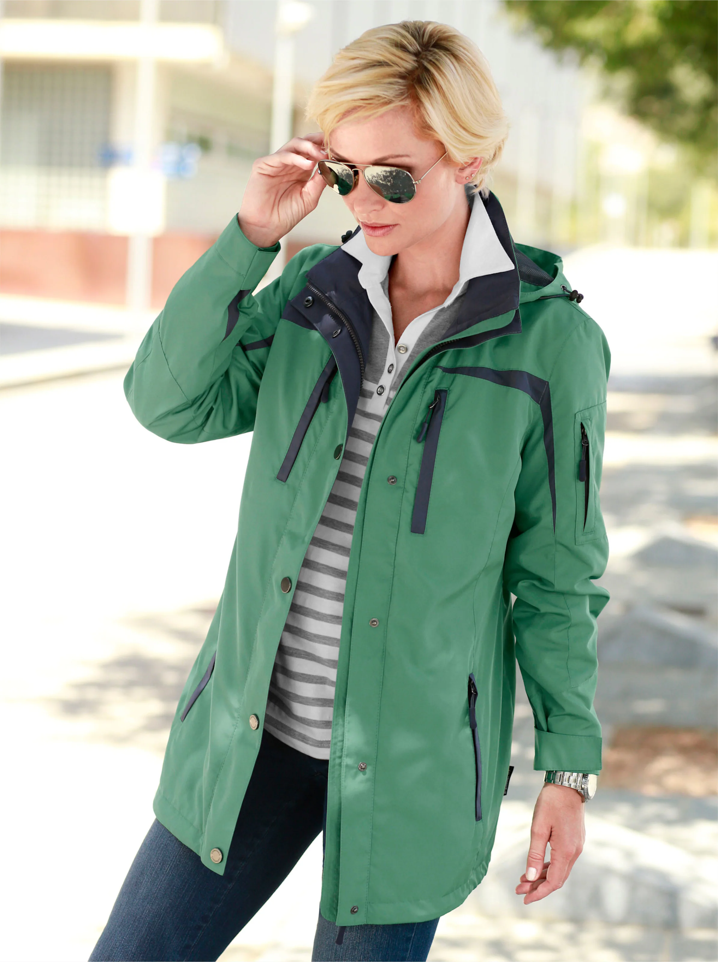 Funktionsjacke in grün