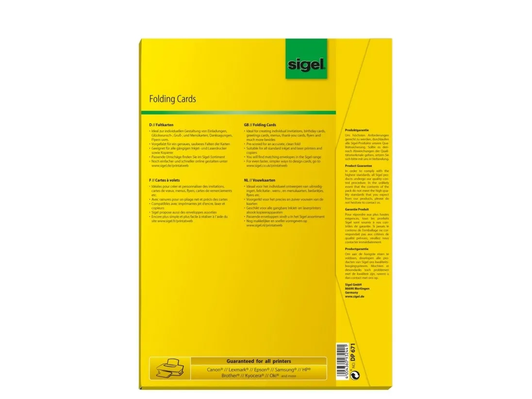 Sigel DP671, 50 stk