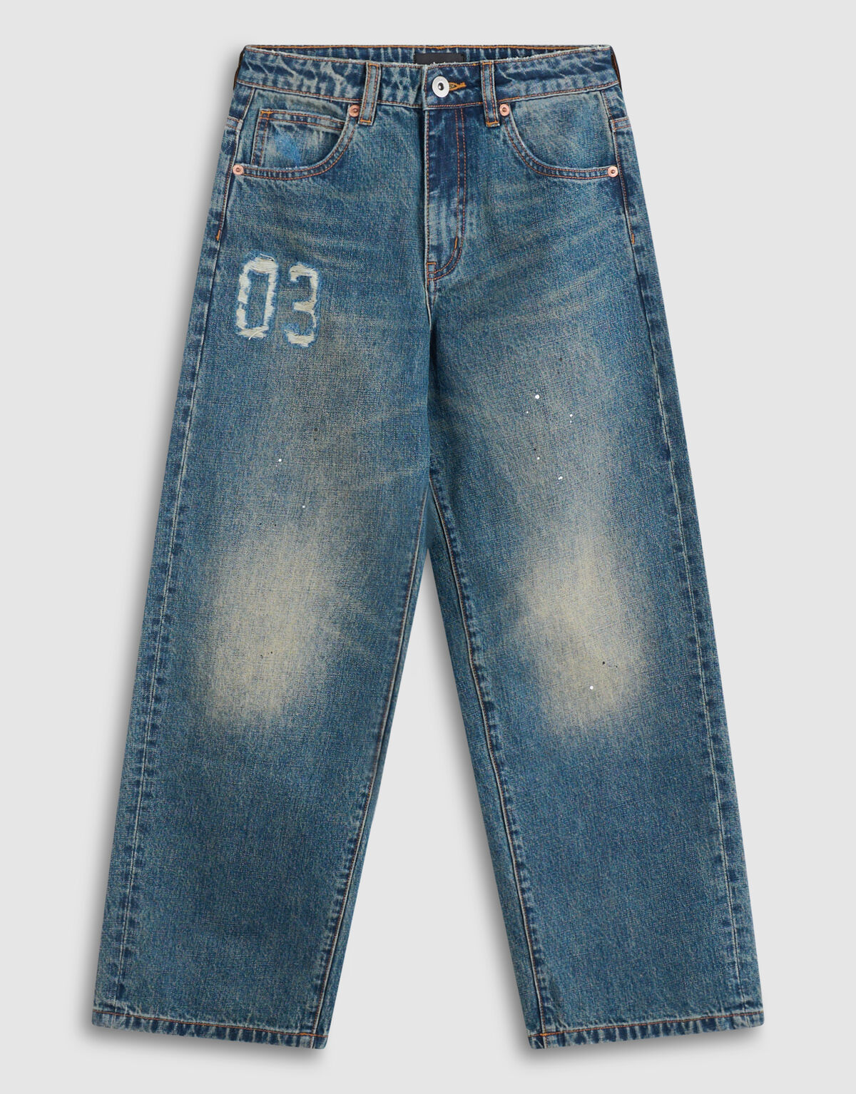Varsity Ultra Baggy Fit Jeans Donkerblauw