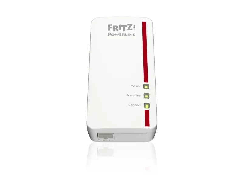 AVM FRITZ!Powerline 1260E - WLAN Set - powerline-adaptersæt 1GbE, HomePlug AV (HPAV) 2.0, IEEE 1901 - Wi-Fi 5 - Dual Band - kan sluttes til vægstik