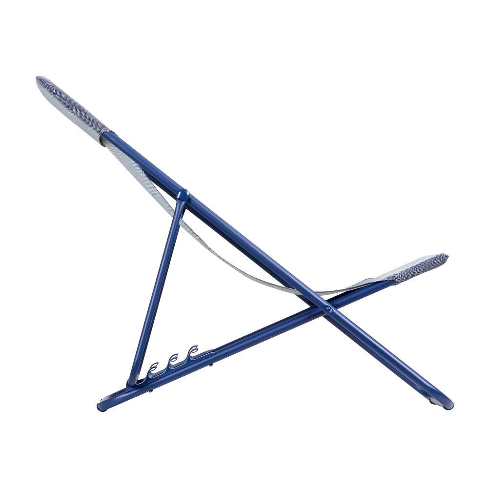 Set aus 2 klappbaren Liegestühlen Maxi Transat Batyline® Iso Indigo-Indigo