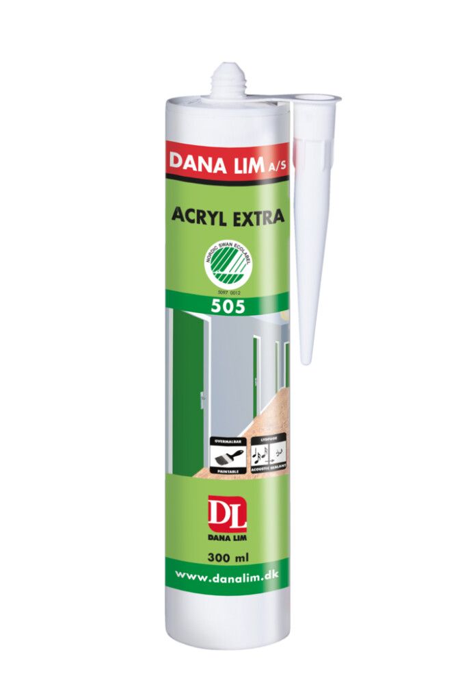 FUGEMASSE DANA LIM AKRYL 505 300ML HVIT